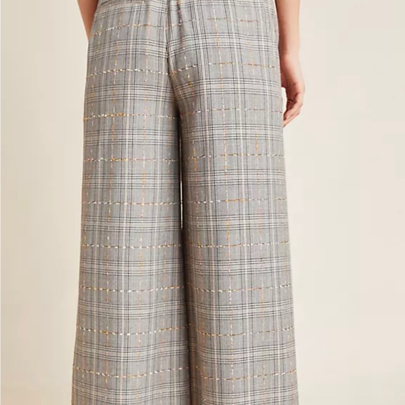 Anthropologie Roma Plaid Chenille Trousers - Picture 4 of 5